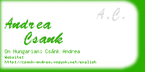 andrea csank business card